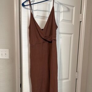 Forever 21 Brown Slip Dress Spaghetti Strap
